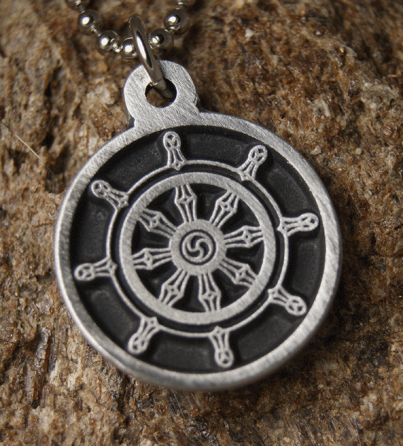 Dharmachakra Pendant Wheel of Law Dharma Wheel Necklace eBay